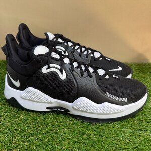 Nike Paul George PG 5 TB Team Basketball Shoes Black White Men 13 DM5045-001 NEW